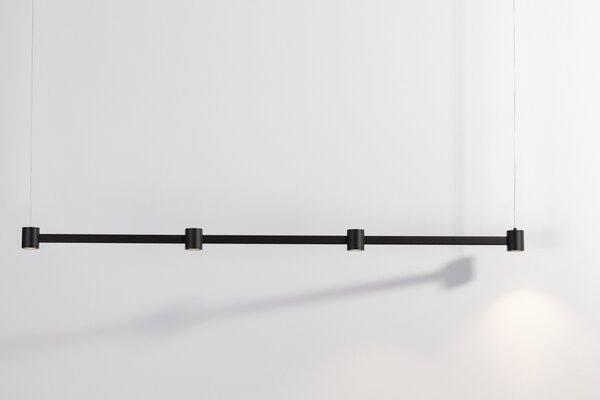 Nova Luce Černé kovové závěsné LED světlo Puize 118 cm