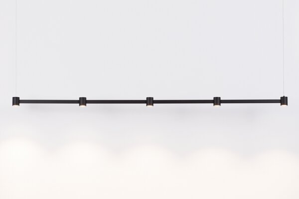 Nova Luce Černé kovové závěsné LED světlo Puize 156 cm