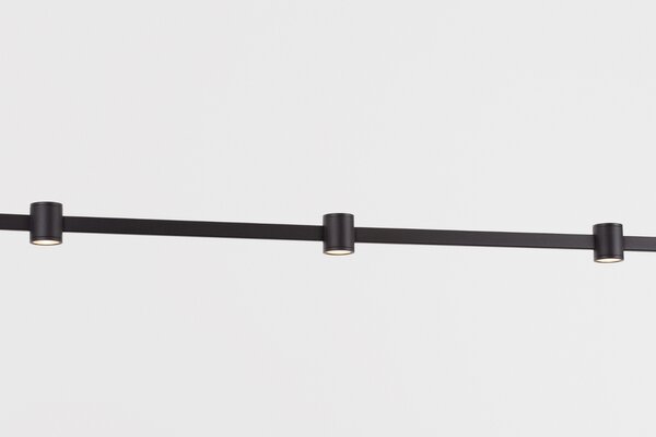 Nova Luce Černé kovové závěsné LED světlo Puize 156 cm