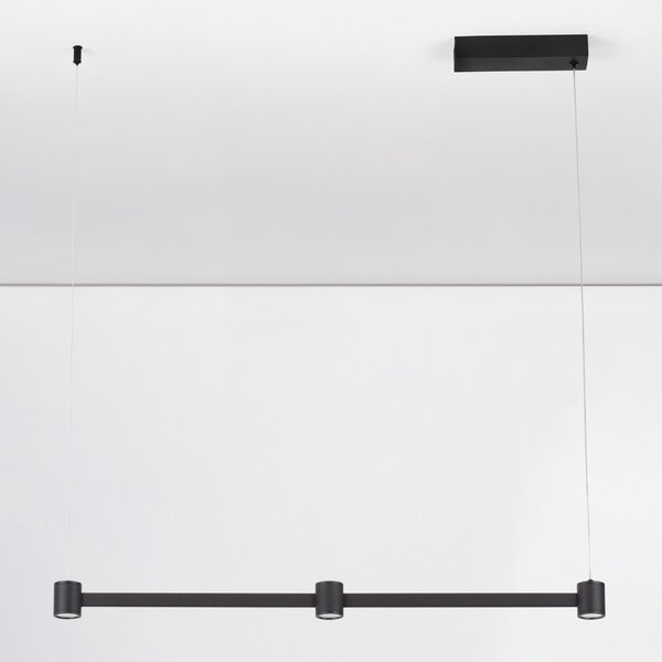 Nova Luce Černé kovové závěsné LED světlo Puize 80 cm