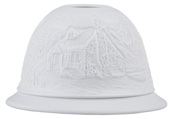 Svícen porcelán 118X85X118mm na čaj. svíčku mix, bílá