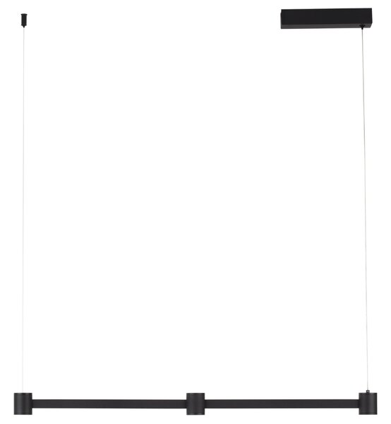 Nova Luce Černé kovové závěsné LED světlo Puize 80 cm