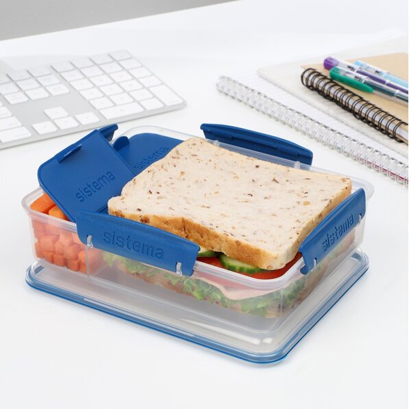 Sistema Svačinový box To Go Snack Attack Duo, 975 ml, modrá