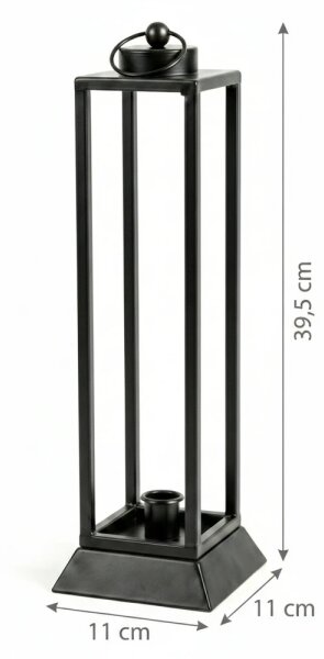 Dekorační lucerna HALL 39,5 cm černá