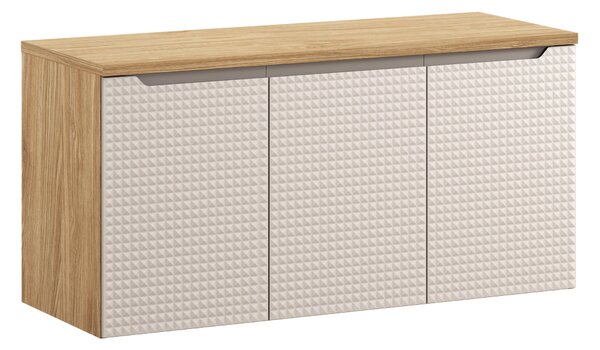 Comad Koupelnová skříňka pod deskové umyvadlo set Luxor Beige I. 120 béžová/dub olejovaný