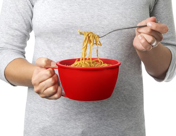 Sistema Dóza na nudle a hranolky Microwave noodle bowl 940 ml, červená