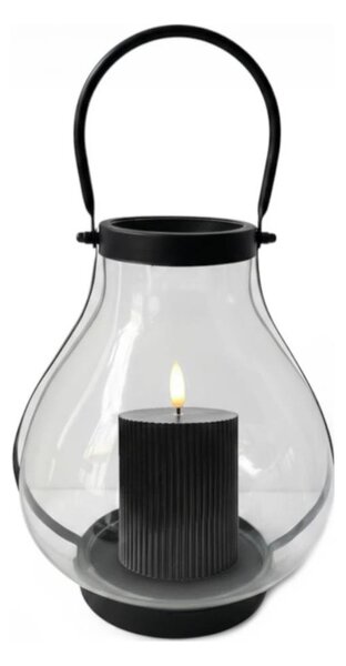 Dekorační lucerna GLASSY 25 cm černá