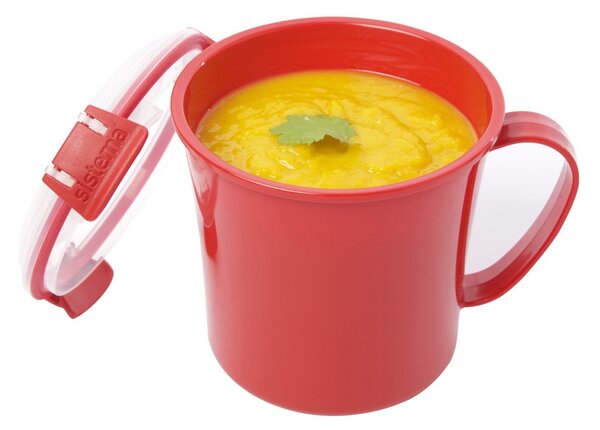 Sistema® Microwave™ Hrnek na polévku 656 ml, červená