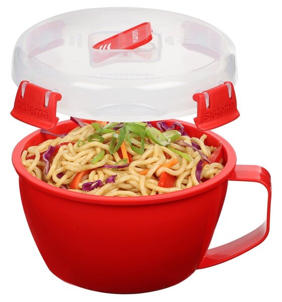 Sistema Dóza na nudle a hranolky Microwave noodle bowl 940 ml, červená