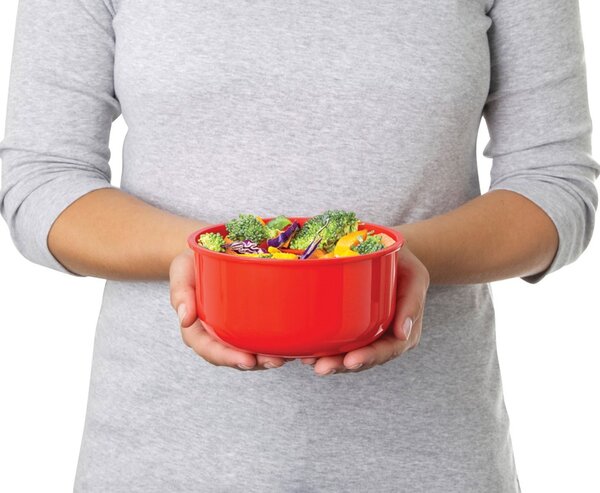 Sistema Dóza na ohřev jídla Microwave round 915 ml, červená