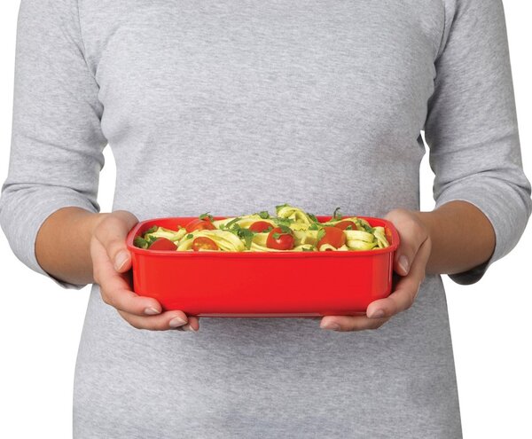 Sistema Box na ohřev jídla Microwave rectangular 1,25 l, červená