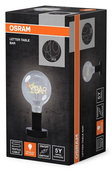 Dekorativní stolní lampa Bar, 1,2 W, E27