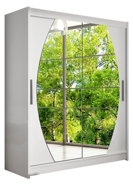 Velká šatní skříň WESTA VIII bílá šířka 150 cm