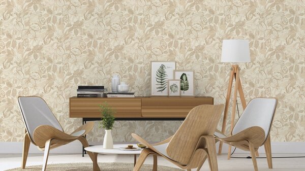 RASCH | Vliesová tapeta na zeď Novella XL 983012 | 1,06 x 10,05 m | béžová, krémová