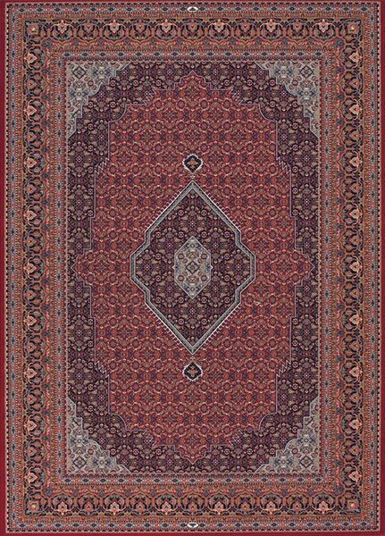 Breno Kusový koberec DIAMOND 72220/300, 67x130 cm, Vícebarevné/Červená