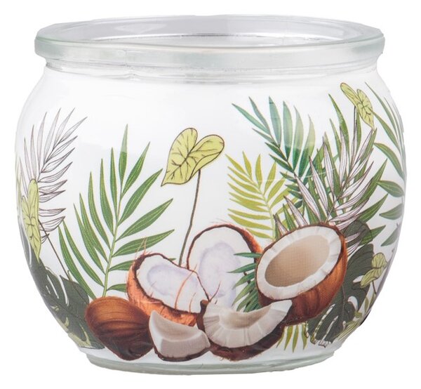 Emocio Sklo Dekor 70x62 mm Tropical Coconut, vonná svíčka