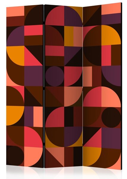 Paraván - Geometric Mosaic (Red) [Room Dividers]