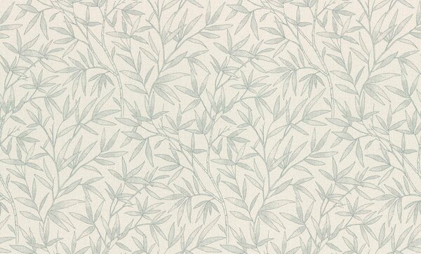 RASCH | Vliesová tapeta na zeď Novella XL 983104 | 1,06 x 10,05 m | krémová, šedá, tyrkysová, vining ivy, modrá