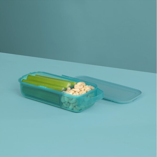 Sistema Dělený svačinový box Ocean Bound Slide n Snack 445 ml, mátová