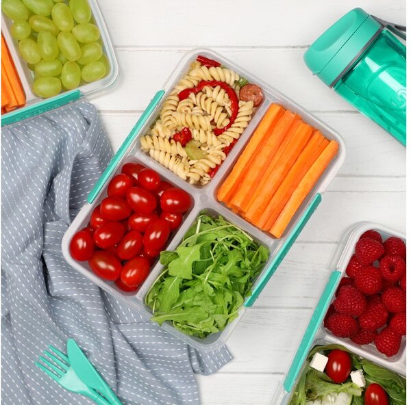 Sistema Dělený svačinový box To Go Quad Split 1,7 l, mátová