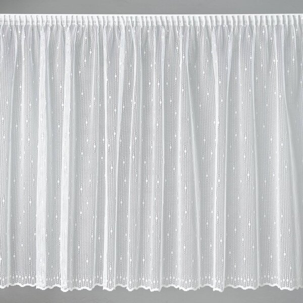 BELLATEX Záclona kusová draperie (kafe díry) Bílá 30x220 cm (výška x šířka)