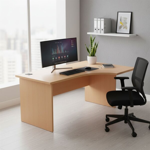Ergonomický stůl Visio 140 x 100 cm, pravý, buk