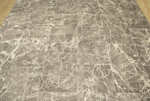 PVC podlaha Ultimate Stone Portoro 598 Marmur šedá / krémová