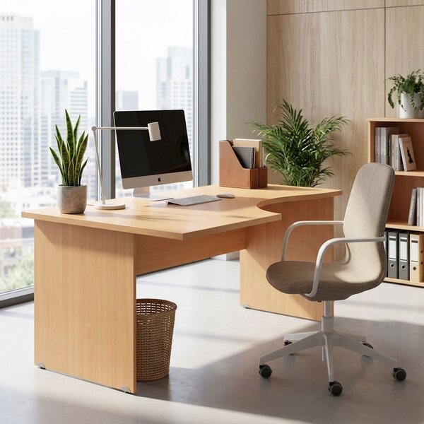 Ergonomický stůl Visio 160 x 100 cm, levý, buk