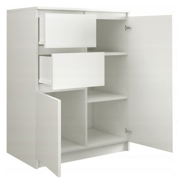 Komoda 2D2S 70 cm bílá