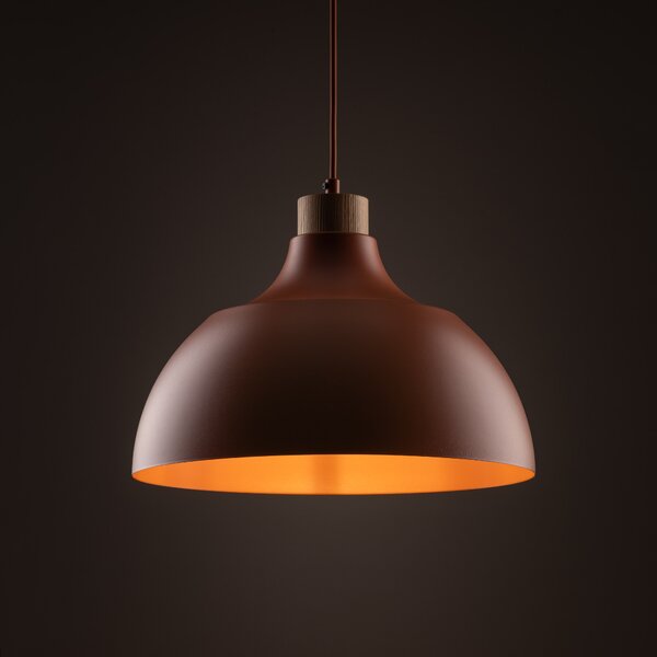 TK Lighting Terakotový závěsný lustr Cap pro žárovku E27 TK6927