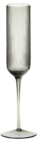 Šedá sklenice na šampaňské Kave Home Thiba 140 ml