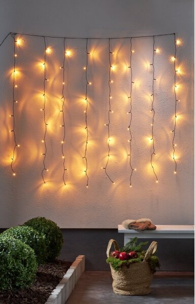 Eglo 410828 - LED Venkovní vánoční závěs GOLDEN 80xLED 1,3m IP44 teplá bílá