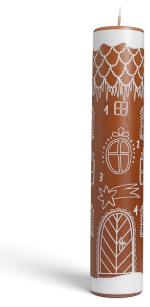 Adventní svíčka Perníková chaloupka Ø 5 cm