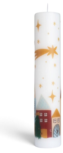 Adventní svíčka Vánoční vesnička Ø 5 cm