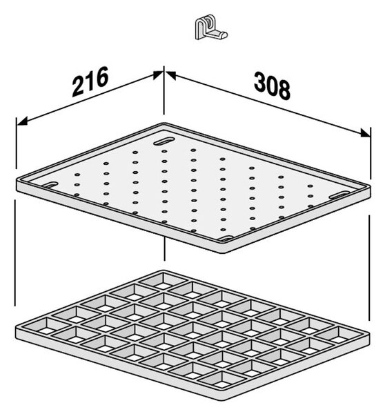 Jika Odkládací a odkapávací souprava pro výlevku VS60006C000099