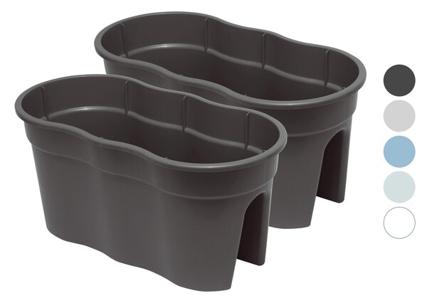 KHW Balkonový truhlík »Flowerclip Xl«, sada 2 ks (100407968)