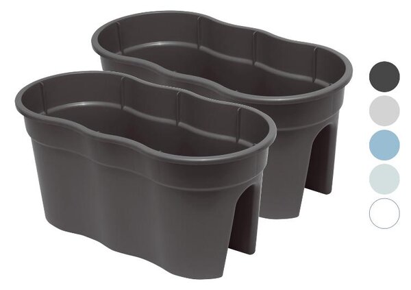 KHW Balkonový truhlík »Flowerclip Xl«, sada 2 ks (100407968)