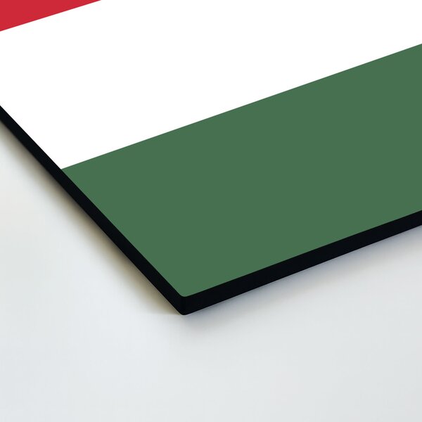 DUBLEZ | Dřevěný obraz státní vlajky - Maďarsko | UV tisk, Premium