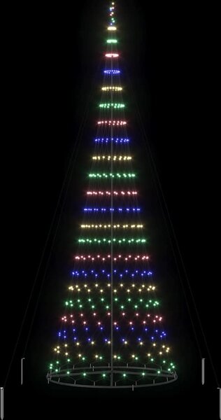 VidaXL LED vánoční strom kov [42018794] Barva: Studená bílá, Velikost: 100 x 100 x 250 cm