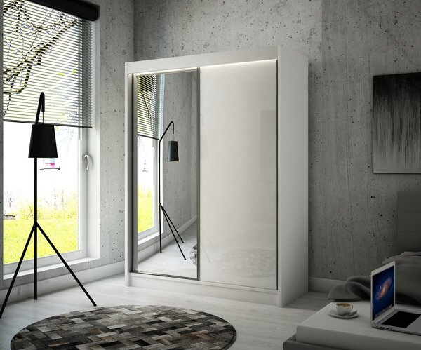 Kvalitní Šatní Skříň Velis 120 cm Dub Sonoma Černá