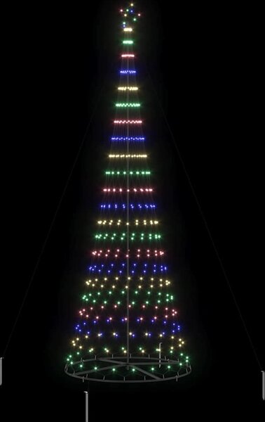 VidaXL LED vánoční strom kov [42018794] Barva: Studená bílá, Velikost: 100 x 100 x 250 cm