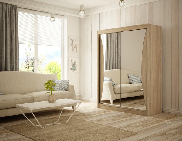 Kvalitní Šatní Skříň Twin 200 cm Černý mat