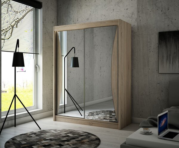 Kvalitní Šatní Skříň Twin 200 cm Černý mat