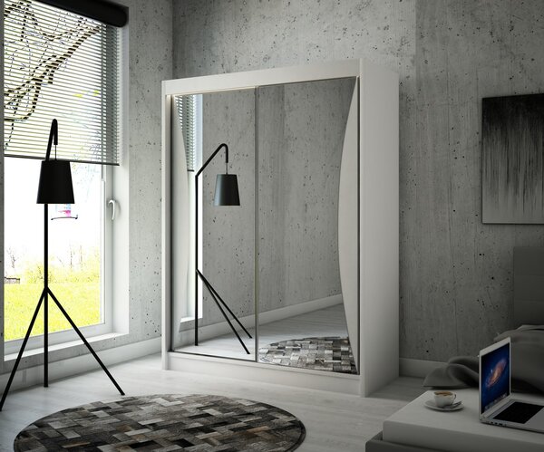 Kvalitní Šatní Skříň Twin 200 cm Černý mat