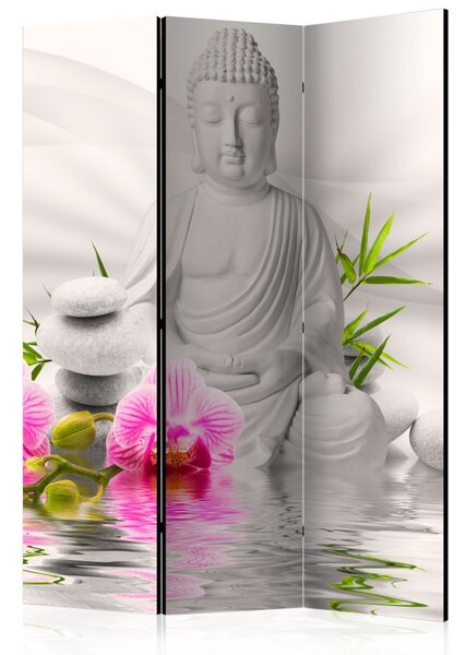 Paraván - Buddha and Orchids [Room Dividers]