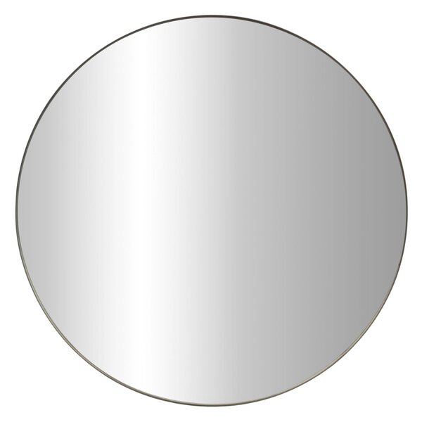 Kulaté zrcadlo NOOR, kovový rám, černá barva, Ø 80 cm