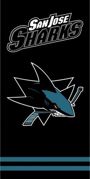 OSUŠKA NHL SAN JOSE SHARKS BLACK 70x140 cm