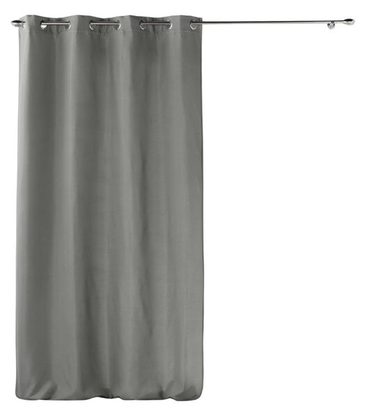 Závěs s kroužky VELVET, izolační, vrstva dvojitého mikrovlákna, 135 x 260 cm, šedý