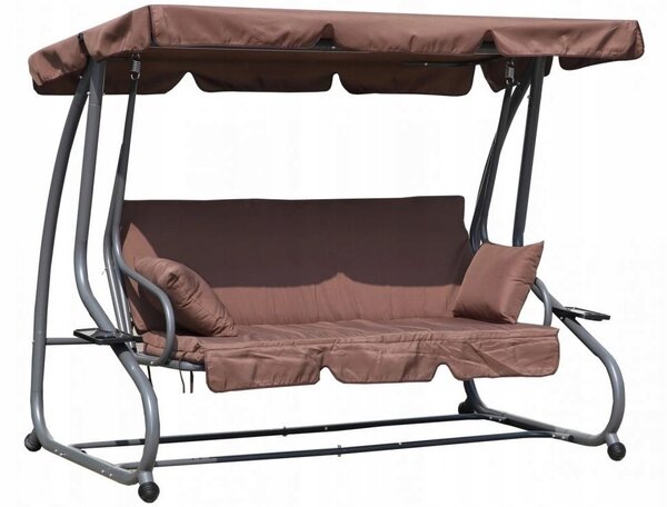Zahradní houpačka MultiGarden G2025-B BROWN 100x160 cm hnědá