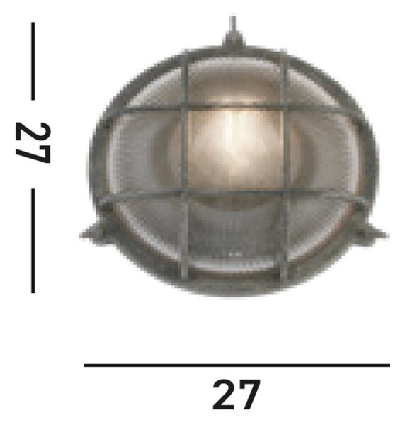 Searchlight 61401BS Venkovní stropní svítidlo BOBBI černé stříbro